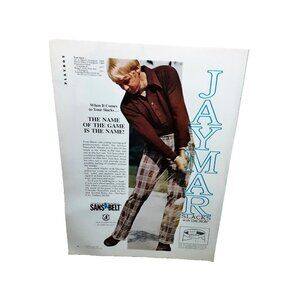 Vintage 1974 Jaymar Slacks Sansabelt Pants Ad Golf Apparel with Dacron